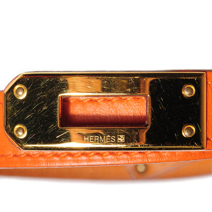 Hermes Chamonix Kelly Double Tour Bracelet Small Orange 6 of 7