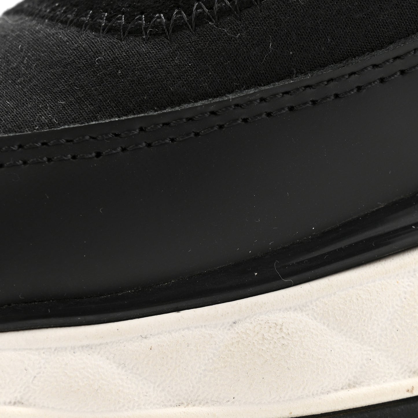 Velvet Calfskin Mixed Fibers CC Sneakers 39.5 Black