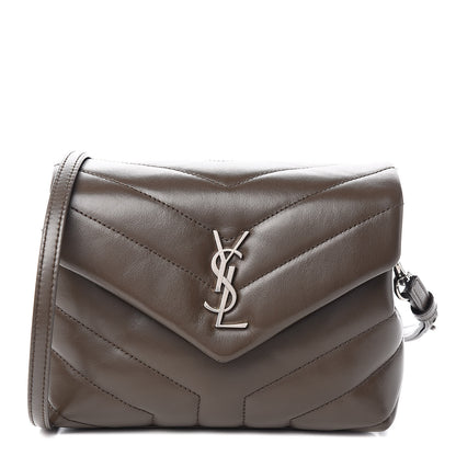 Saint Laurent Calfskin Y Quilted Monogram Toy Loulou Crossbody Bag Faggio 1 of 10