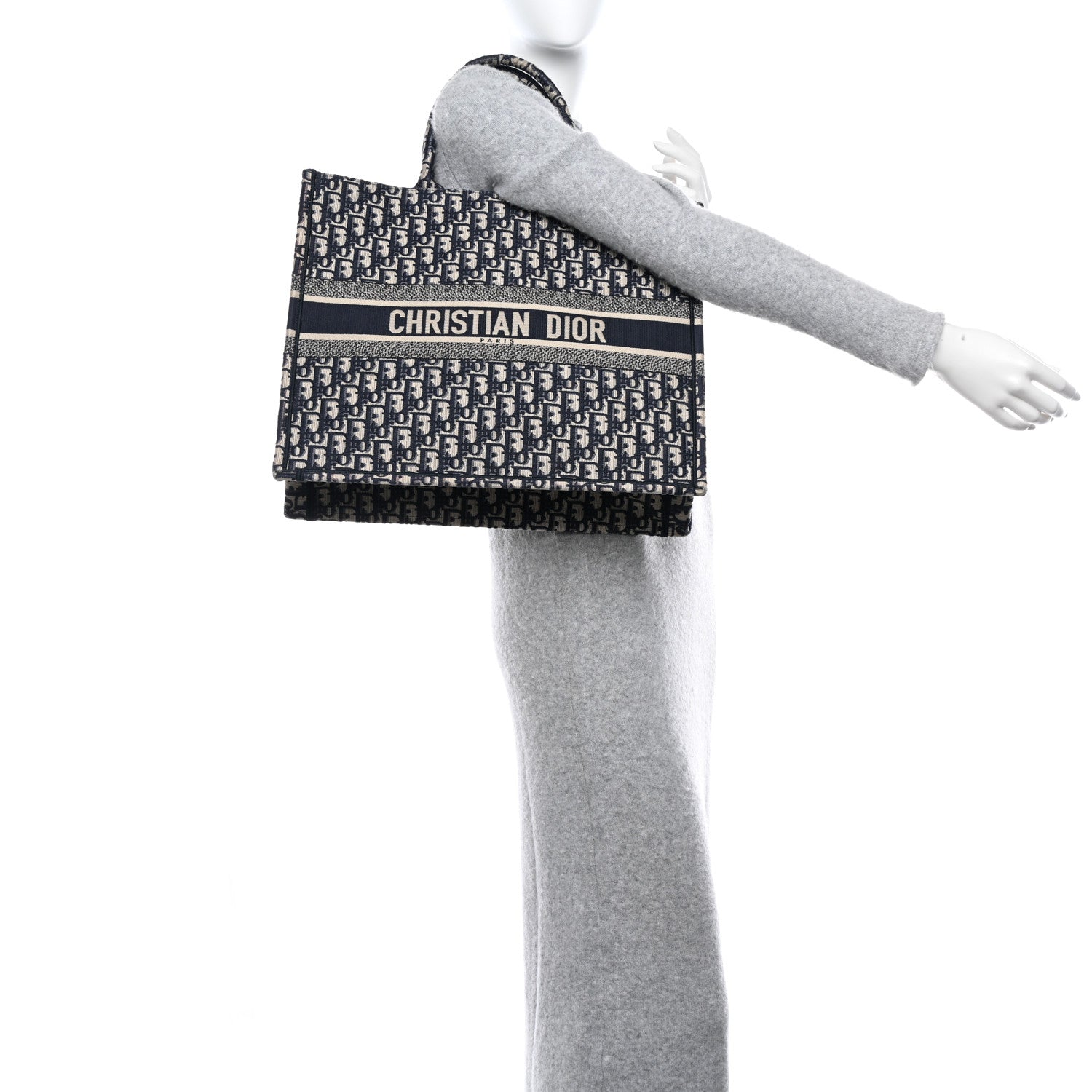 Christian Dior Oblique Large Book Tote Blue Multicolor 2 of 10