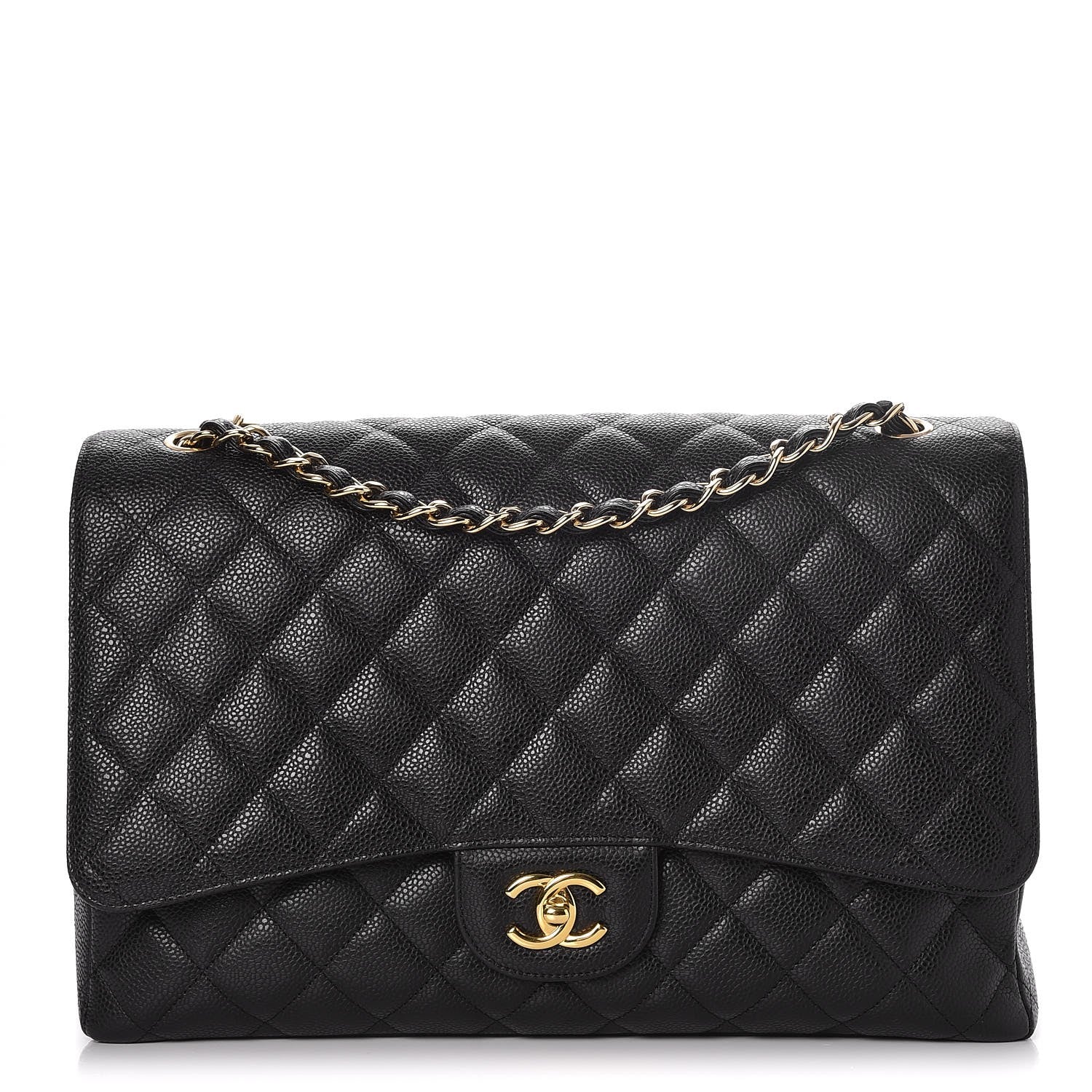 Chanel Caviar Quilted Maxi Single Flap Black 1 of 10