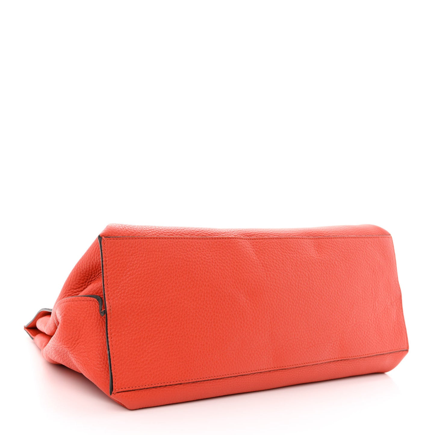 Cellarius Calfskin Large Bamboo Daily Top Handle Bag New Dark Orange