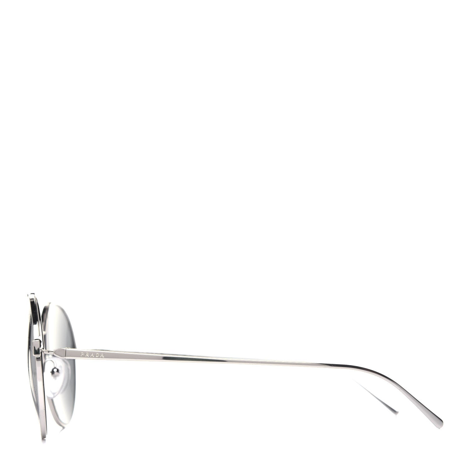 Prada Round Sunglasses SPR 56N Silver 3 of 8