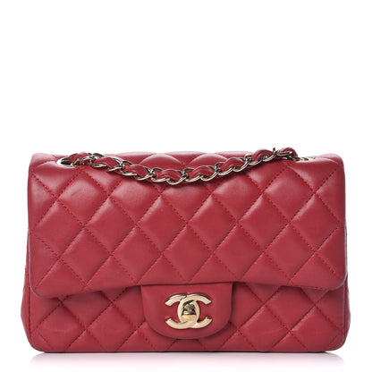 Chanel Lambskin Quilted Mini Rectangular Flap Red 1 of 17