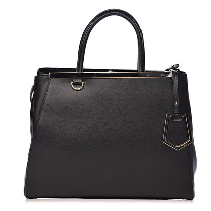 Fendi Vitello Elite Regular 2Jours Tote Black 1 of 13