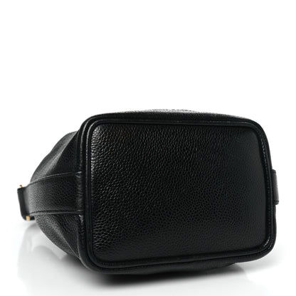 Chanel Caviar CC Chain Mini Drawstring Bag Black 5 of 10