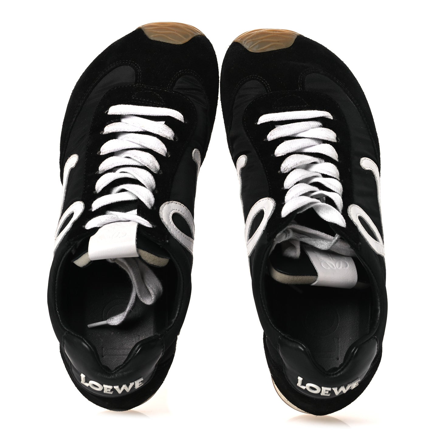Nylon Suede Ballet Runners 2.0 Sneakers 39 Black White