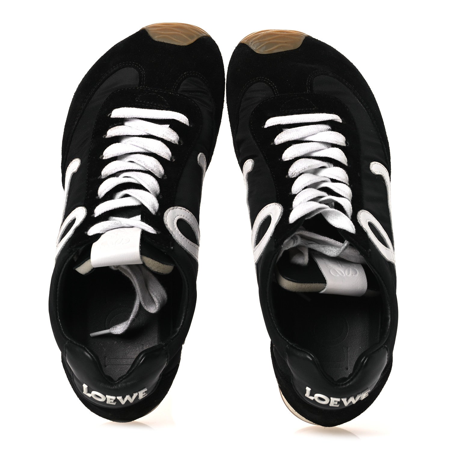 Loewe Nylon Suede Ballet Runners 2.0 Sneakers 39 Black White 6 of 13