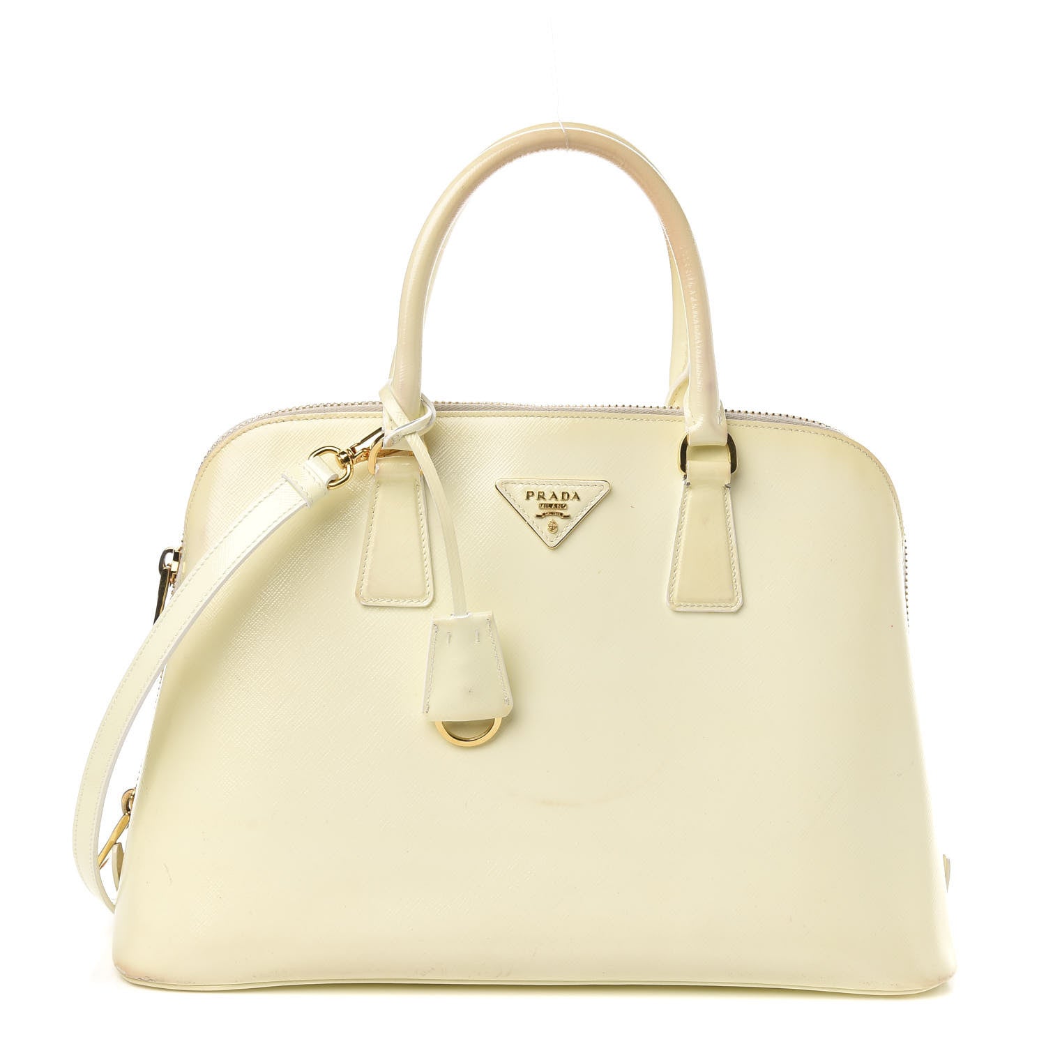 Prada Saffiano Lux Medium Promenade Tote White 1 of 15