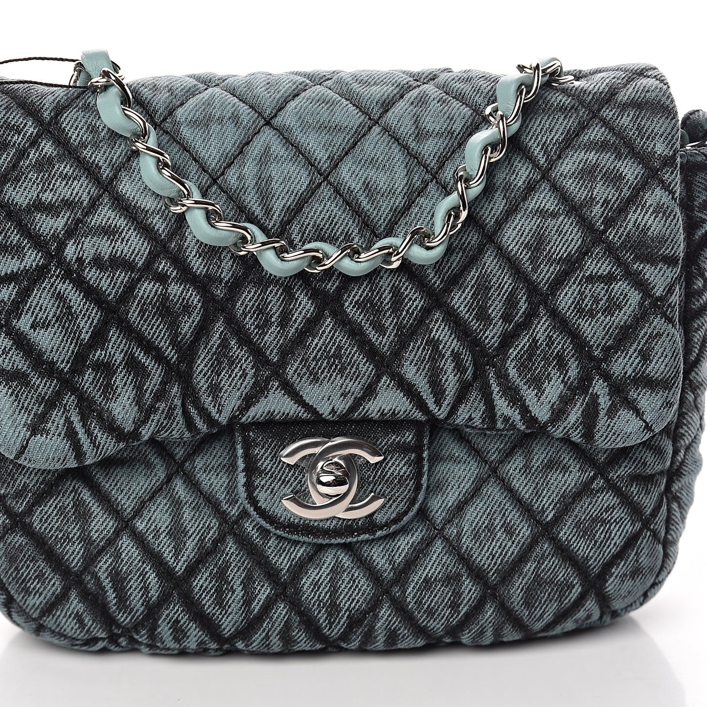 Denim Quilted Denimpression Small Flap Blue Black