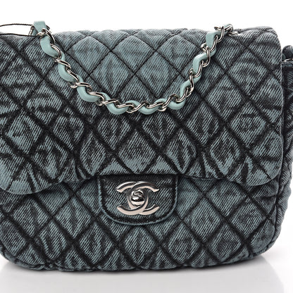 Chanel Denim Quilted Denimpression Small Flap Blue Black 7 of 9