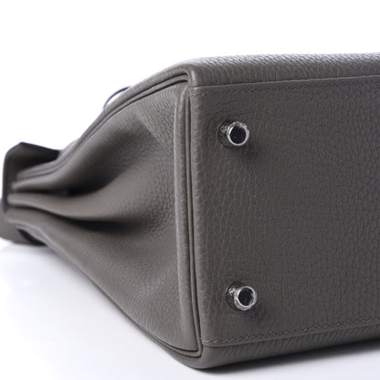 Hermes Taurillon Clemence Kelly Retourne 25 Etain 7 of 12