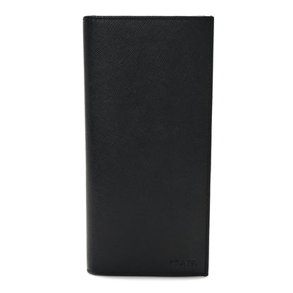 Prada Saffiano Portfolio Wallet Black 1 of 8