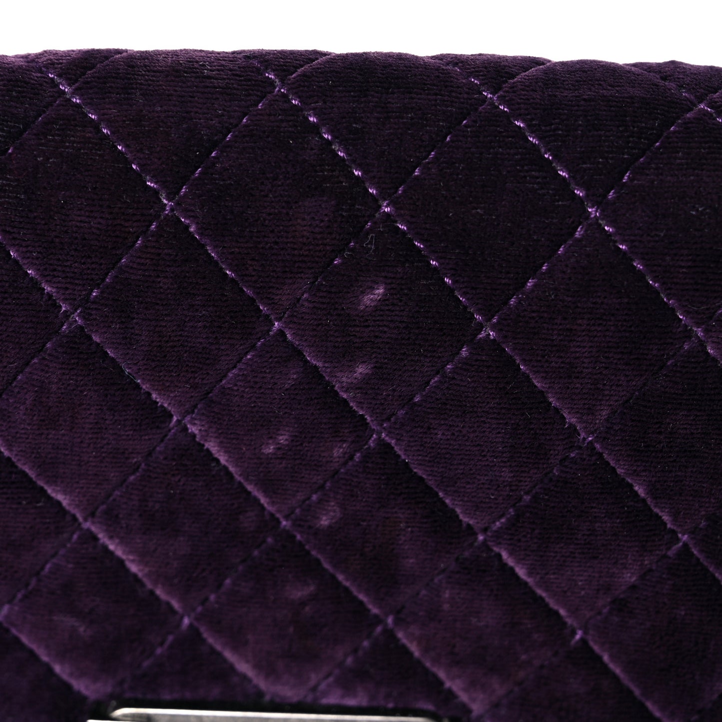 Velvet Quilted Small Boy Flap Purple