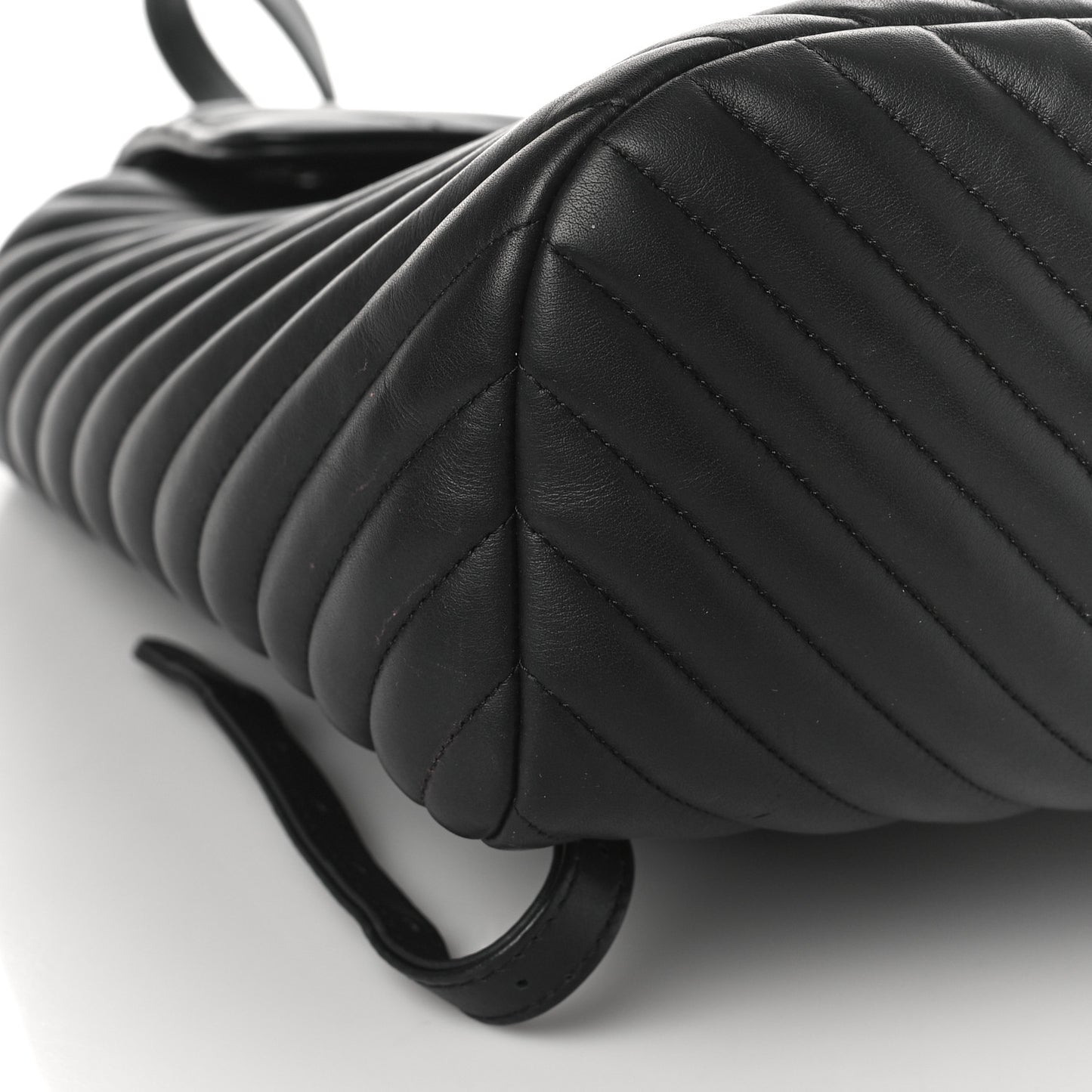 Calfskin Chevron Quilted Large Urban Spirit Backpack Black