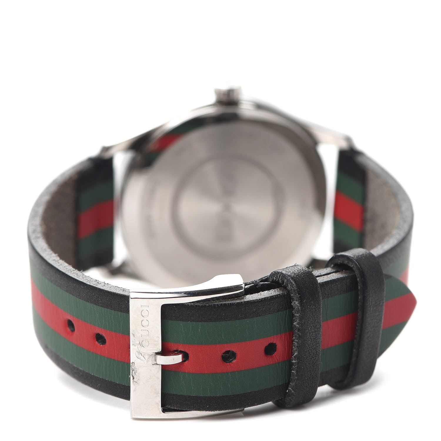 Gucci Stainless Steel Calfskin 38mm G-Timeless Stripe Web Quartz Watch Black 3 of 4