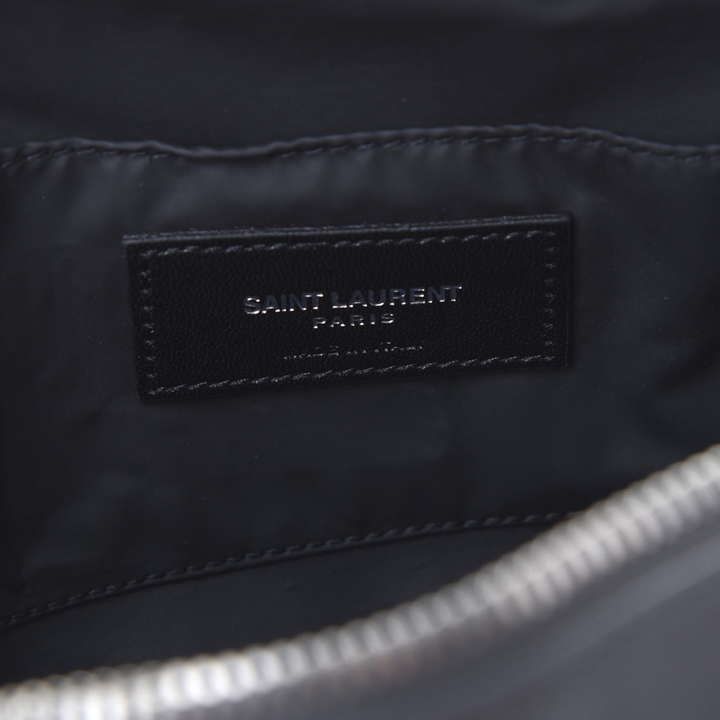 Lambskin Y Quilted Monogram Loulou Cosmetic Case Asphalt Grey