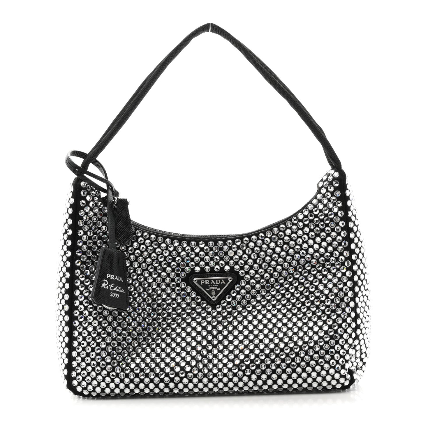 Satin Crystal Mini Re-Edition 2000 Bag Cristal