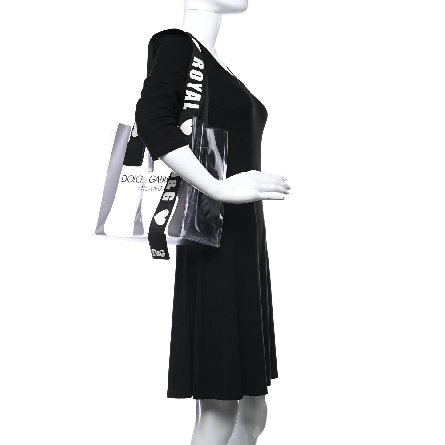 PVC Street Shopping Logo Tote Black