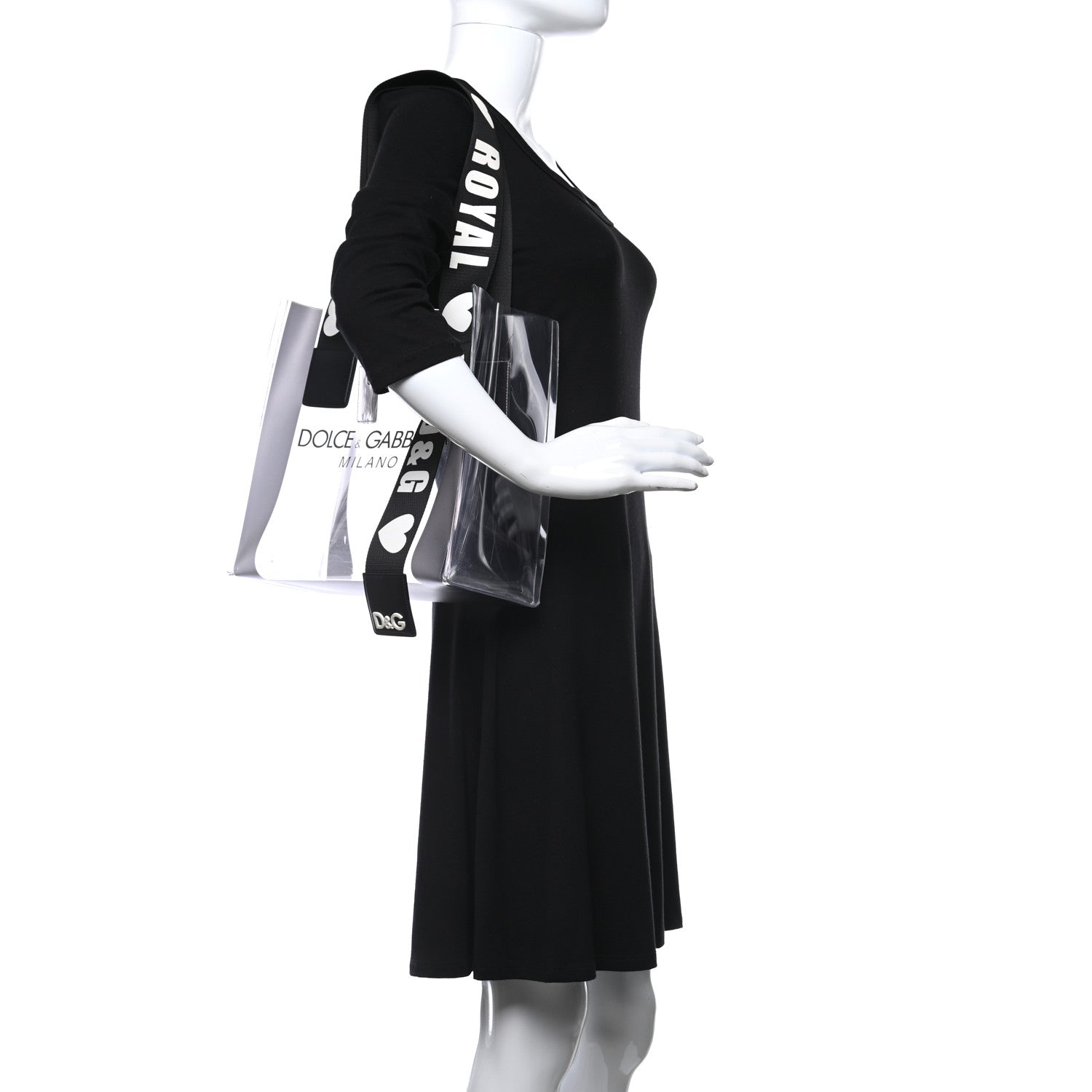 Dolce & Gabbana PVC Street Shopping Logo Tote Black 2 of 10