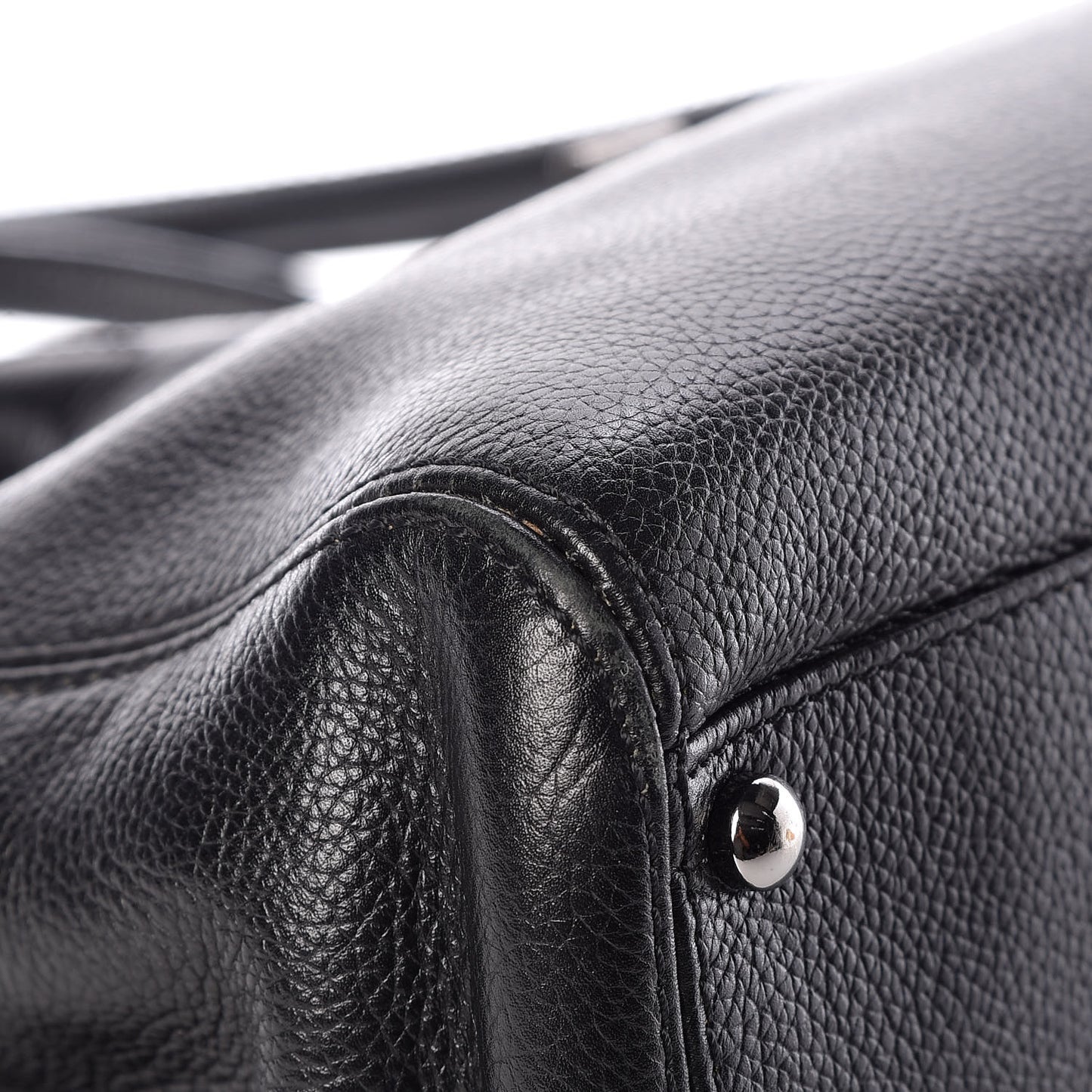 Calfskin Mademoiselle Lock Cerf Shopper Tote Black