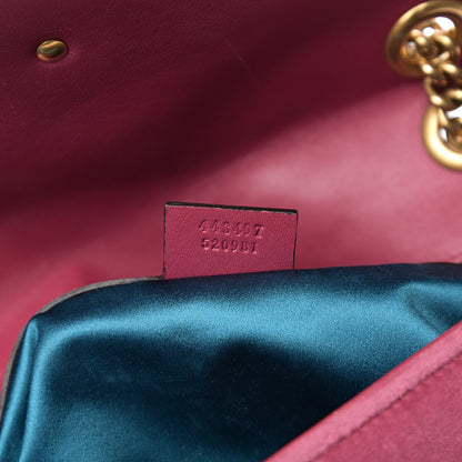 Gucci Velvet Matelasse Small GG Marmont Shoulder Bag Light Raspberry Rose 6 of 10