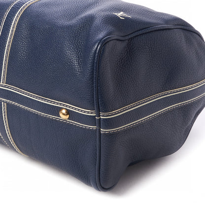 Louis Vuitton Tobago Leather Keepall 50 Blue 4 of 7