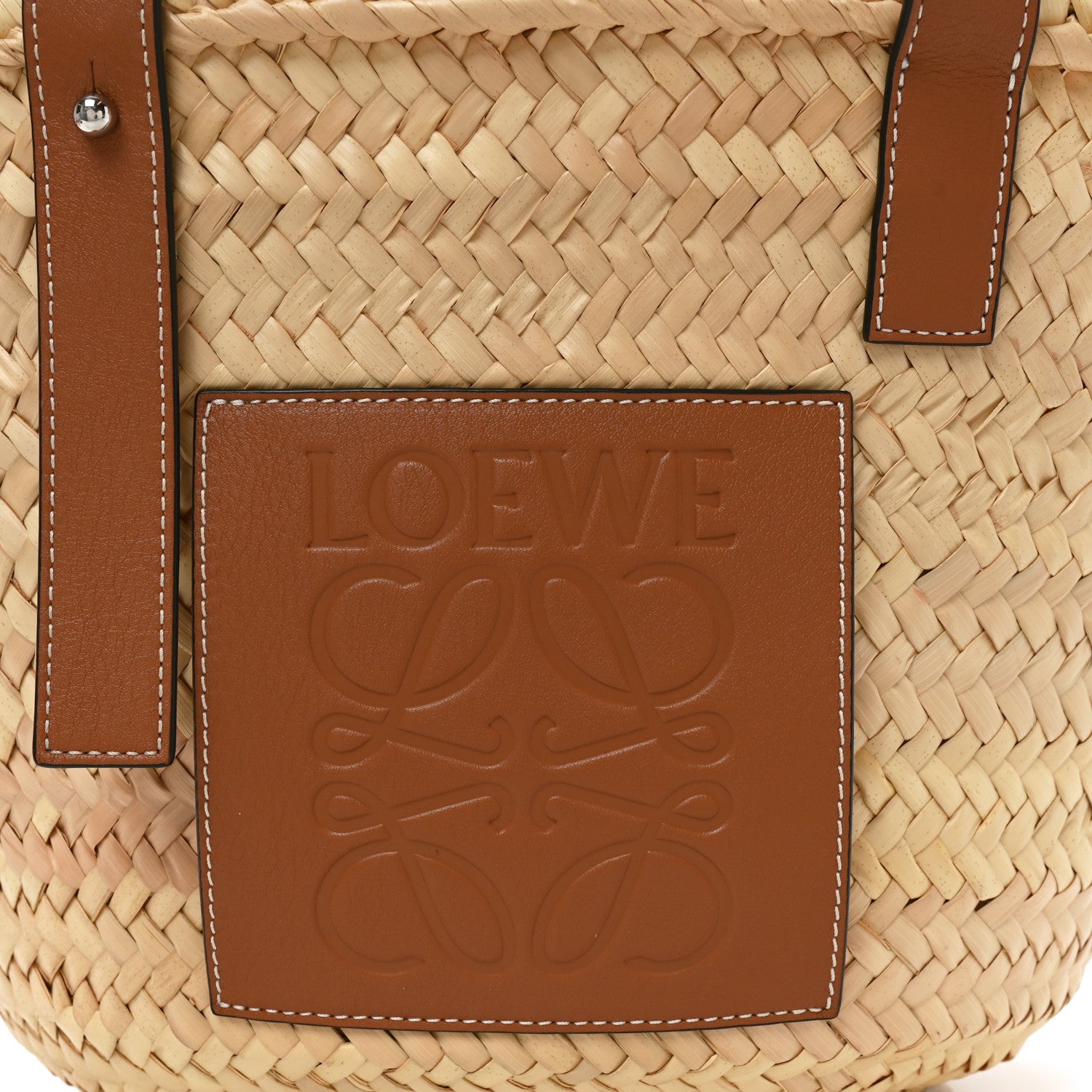 Loewe Raffia Small Basket Tote Bag Natural Tan 6 of 8