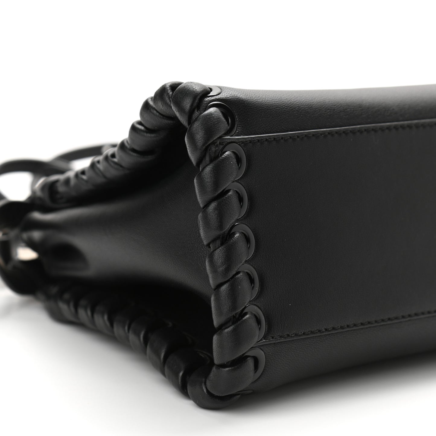 Nappa Lace Up Mini Peekaboo Iconic Satchel Black