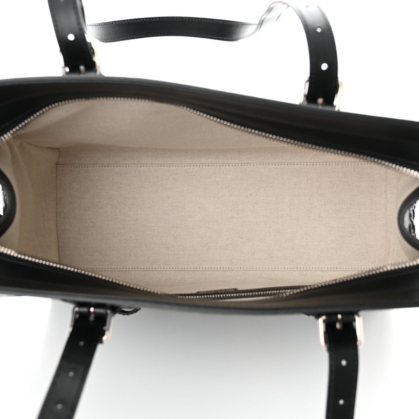 Calfskin GG Tennis Embossed Tote Bag Black