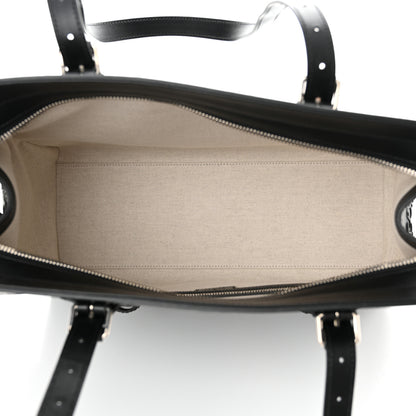 Gucci Calfskin GG Tennis Embossed Tote Bag Black 5 of 10