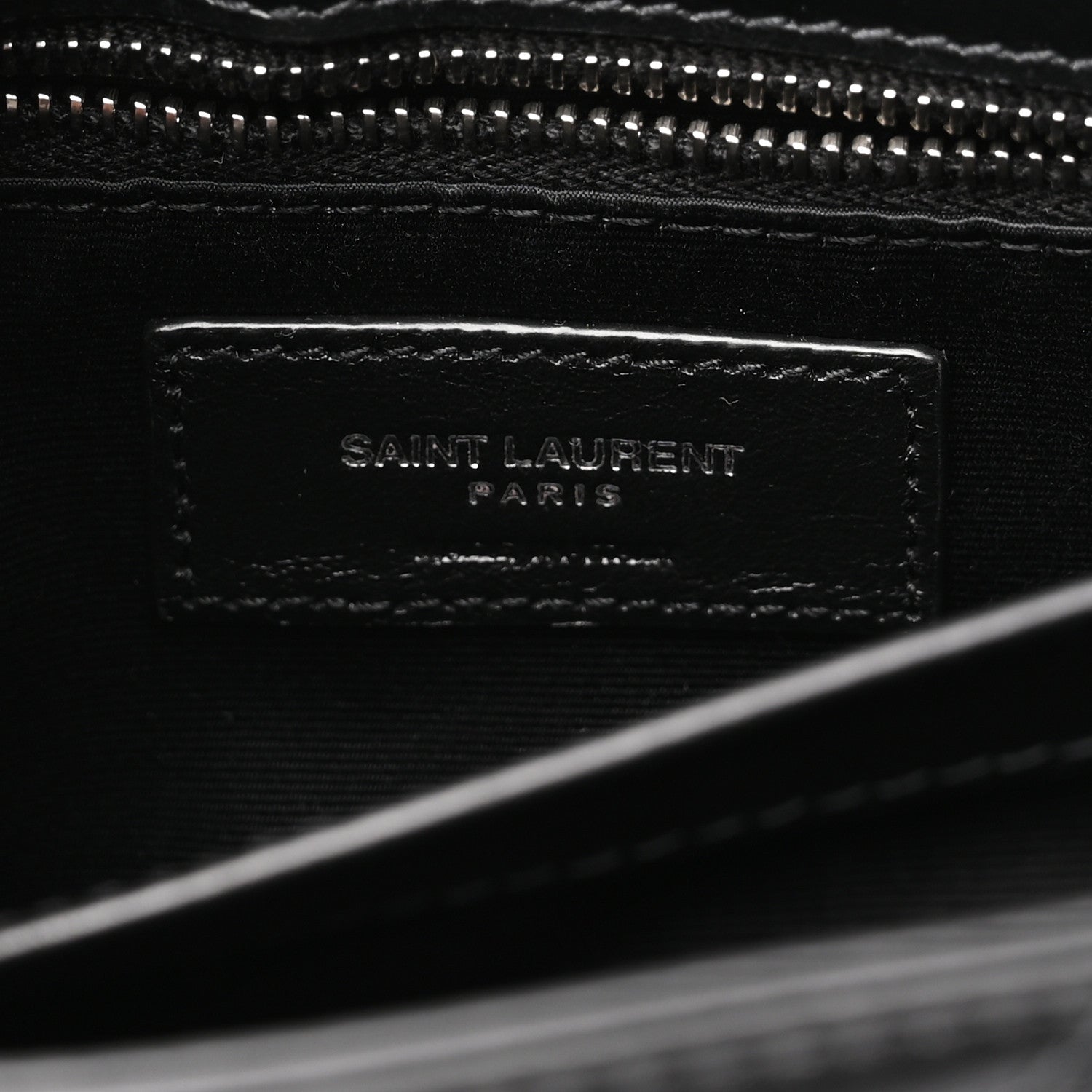 Saint Laurent Calfskin Y Quilted Monogram Toy Loulou Crossbody Bag Black 6 of 10