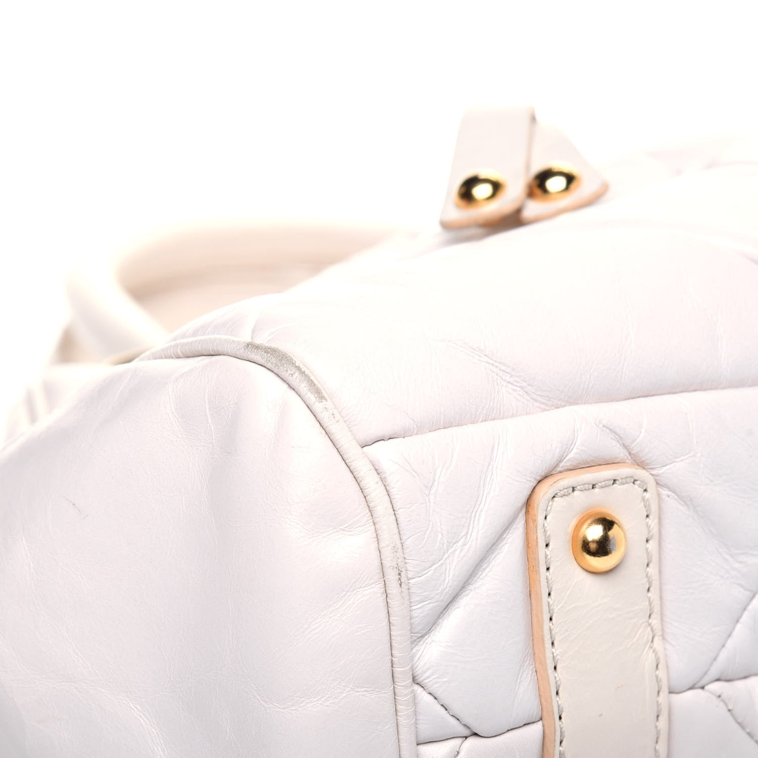 Marc Jacobs Calfskin Quilted Stam White 14 of 37