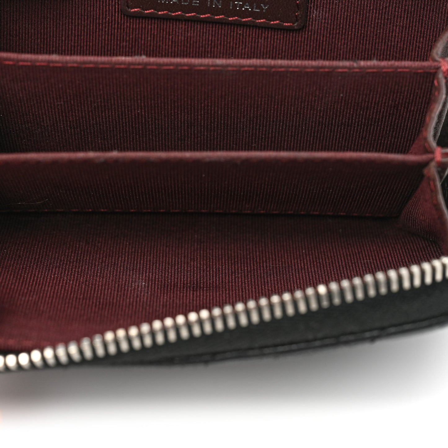 Lambskin Quilted Zip Coin Purse Black