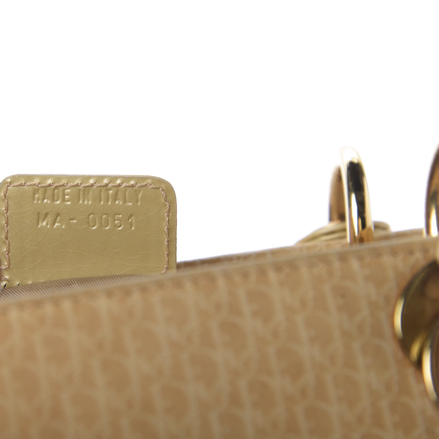 Christian Dior Nubuck Diorissimo Medium Lady Dior Gold 9 of 9