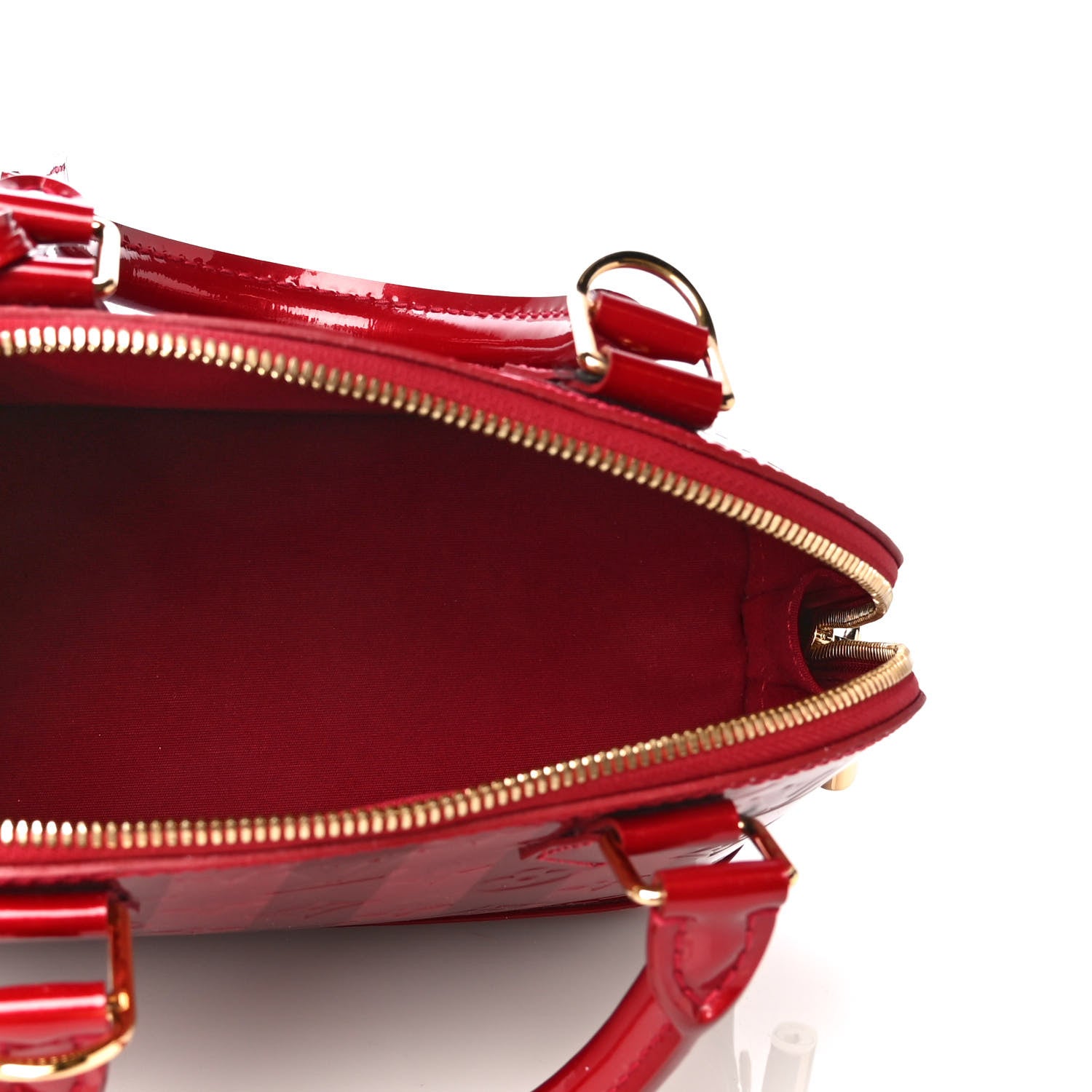 Louis Vuitton Vernis Rayures Alma BB Pomme D'Amour 5 of 11