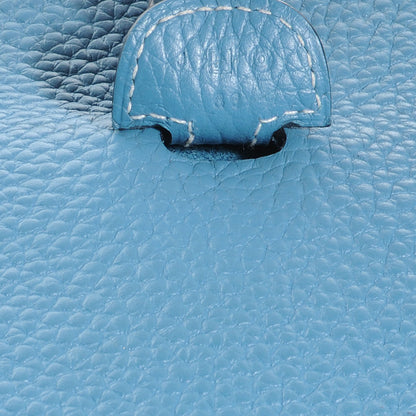 Hermes Taurillon Clemence Evelyne III PM Blue Jean 7 of 8
