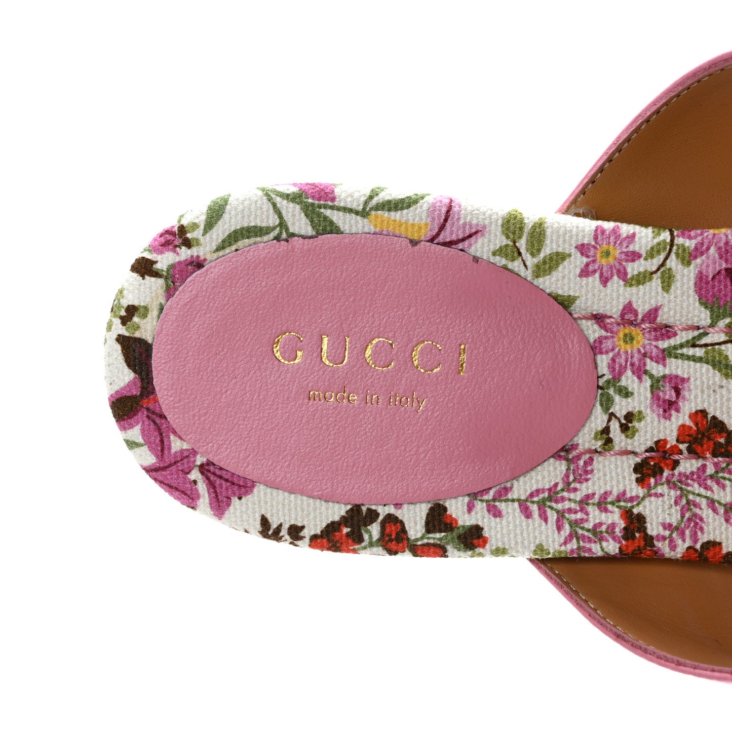 Calfskin Double G Thong Flat Sandals 38 Butterfly Pink