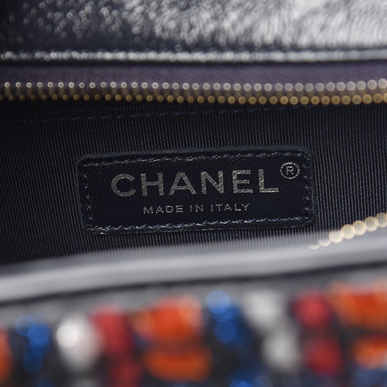 Chanel Tweed Calfskin Small Gabrielle Hobo Navy 8 of 14