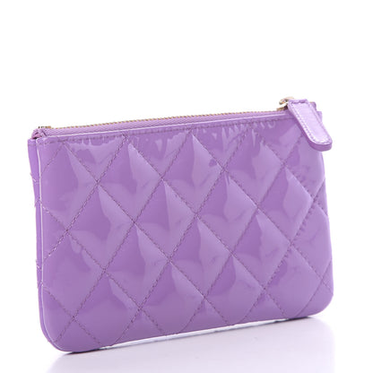 Chanel Patent Quilted Small Cosmetic Case Purple 2 of 7