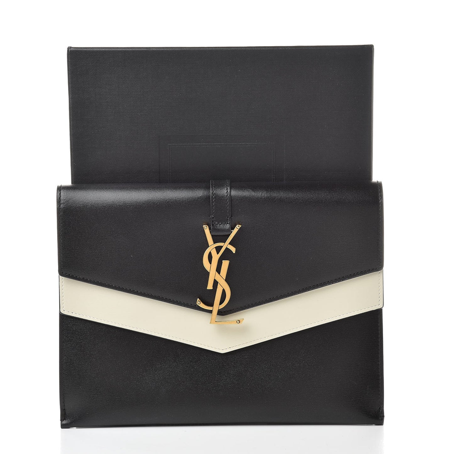 Smooth Calfskin Monogram Sulpice Clutch Black White