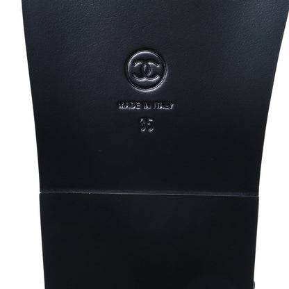 Chanel Grained Calfskin Velcro Dad Sandals 35 Black 8 of 12