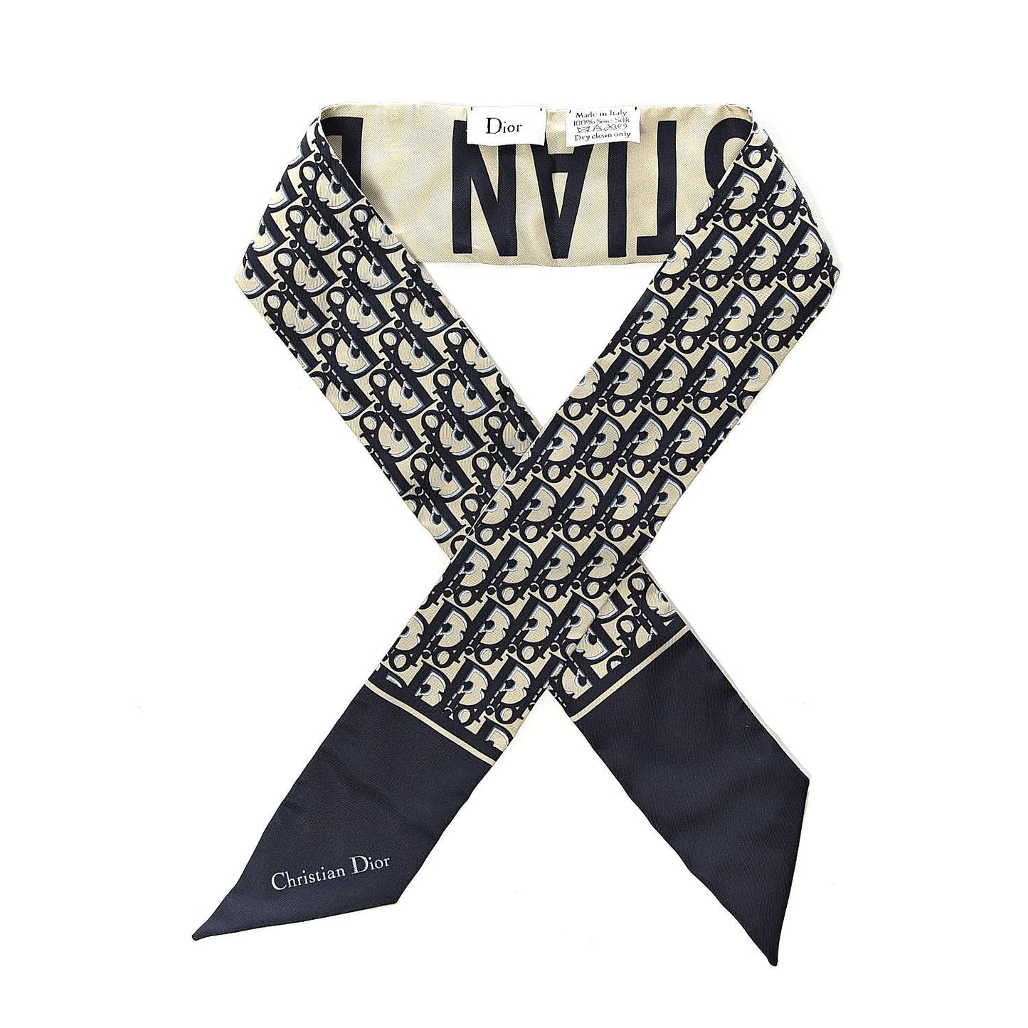 Silk Oblique Mitzah Scarf Blue