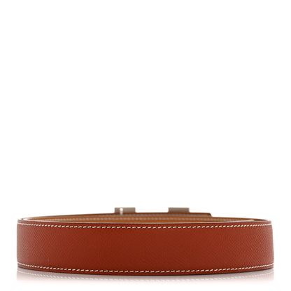 Hermes Epsom Tadelakt 32mm H Belt  85 Brique Gold 2 of 8