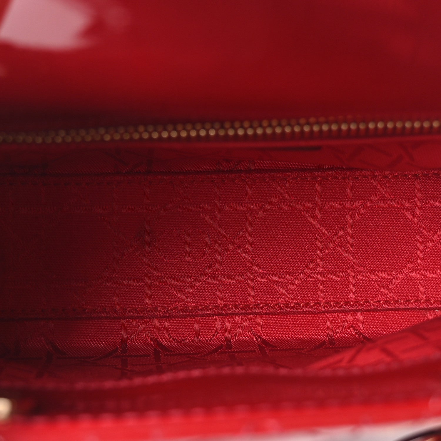 Christian Dior Patent Cannage Mini Lady Dior Red 5 of 10
