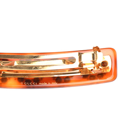Gucci Resin Crystal Single Hair Barrette Tortoiseshell 4 of 4