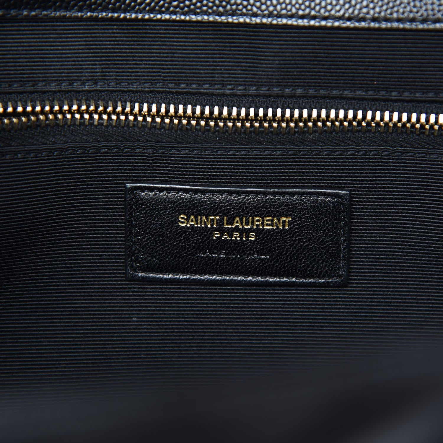 Saint Laurent Grain De Poudre Matelasse Chevron Large Monogram Satchel Black 8 of 9