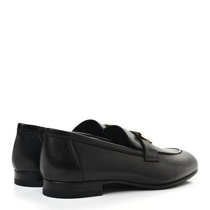 Hermes Goatskin Womens Paris Loafers 37 Black 4 of 8
