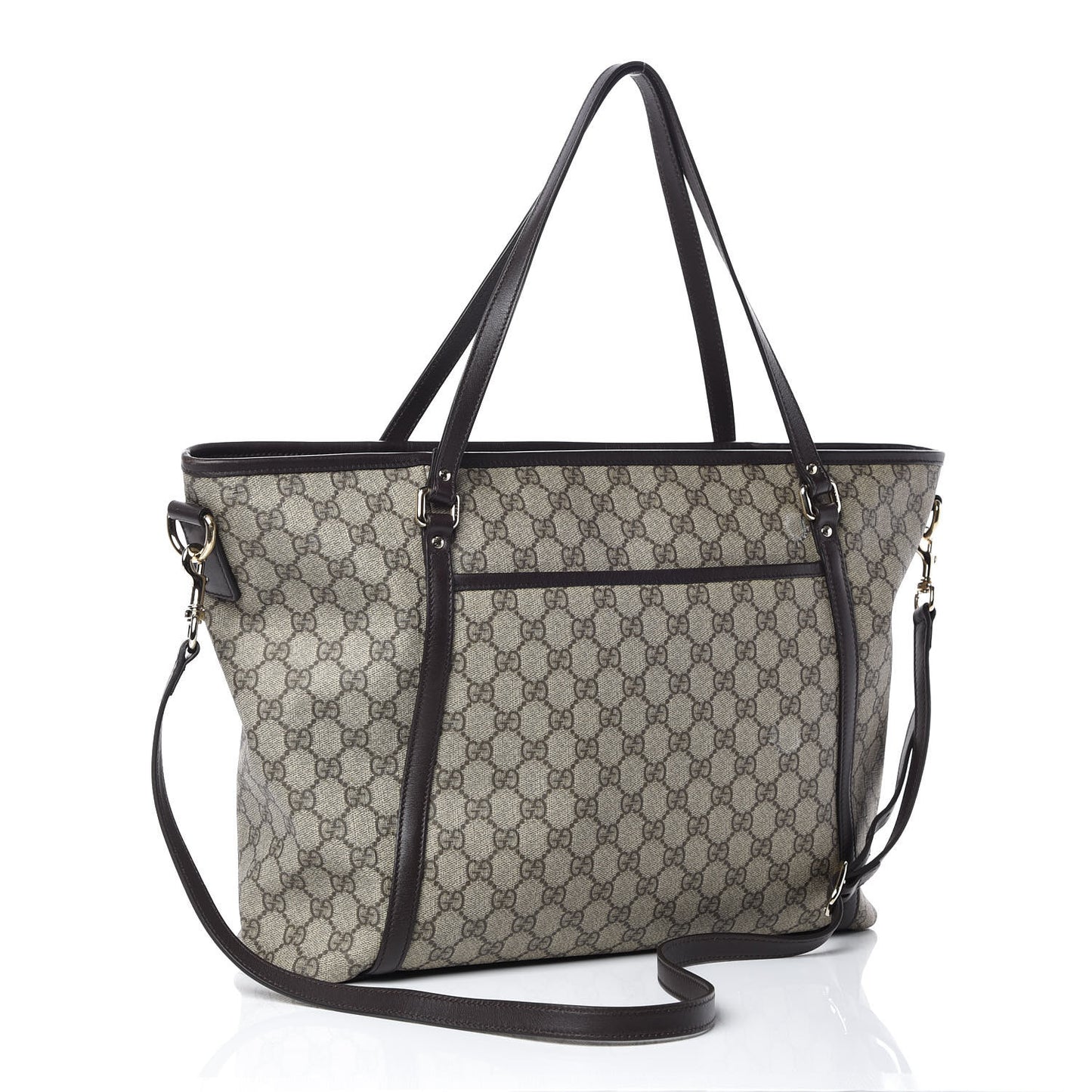 GG Supreme Monogram Medium Joy Tote Brown