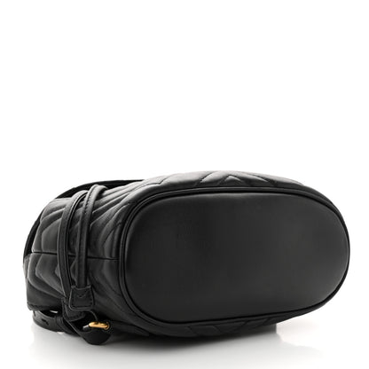 Gucci Calfskin Matelasse GG Marmont Flap Backpack Black 4 of 11